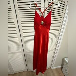 La Femme Red Prom Dress